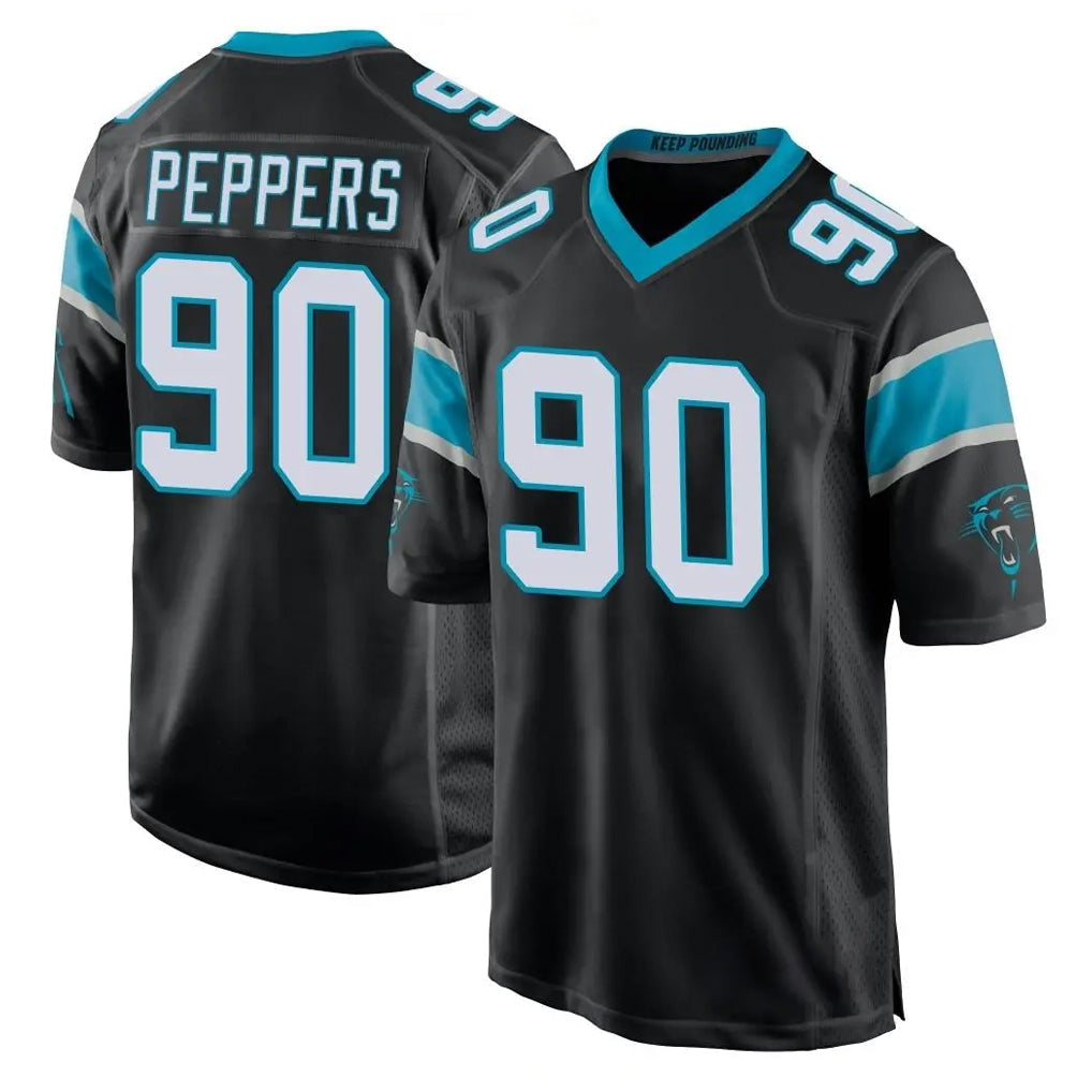 Punc C.Panthers #90 Julius Peppers Player Black Game Stitched Jerseys