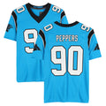 Punc C.Panthers #90 Julius Peppers Player Blue Mitchell & Ness Legacy Replica Stitched Jerseys