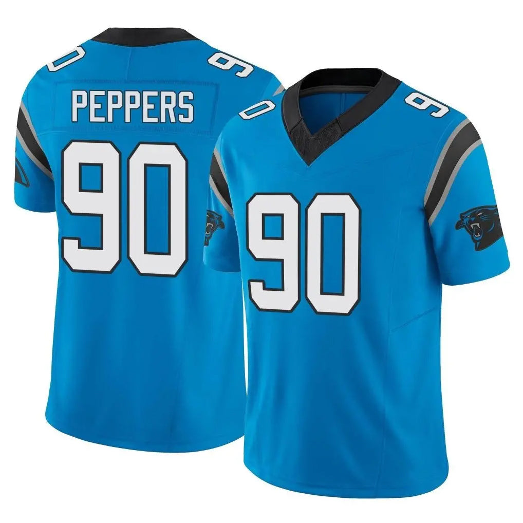 Punc C.Panthers #90 Julius Peppers Player Blue Vapor F.U.S.E. Limited Home Game Stitched Jerseys
