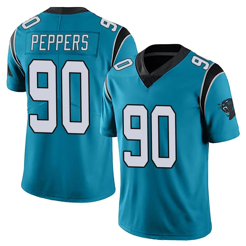 Punc C.Panthers #90 Julius Peppers Player Blue Vapor Untouchable Limited Game Stitched Jerseys
