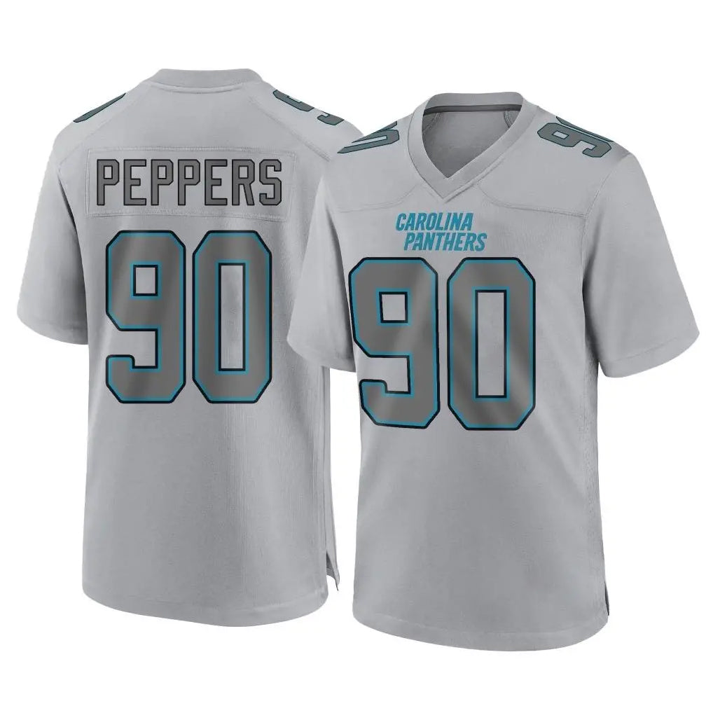 Punc C.Panthers #90 Julius Peppers Player Gray Atmosphere Fashion Game Stitched Jerseys