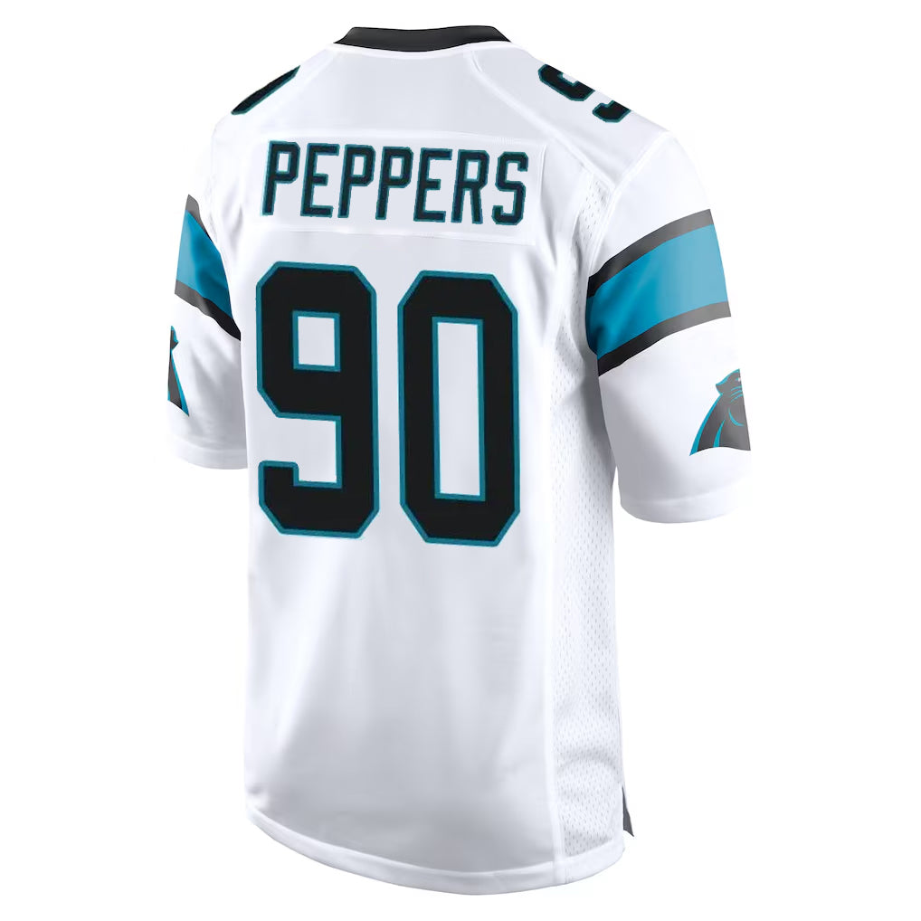 Punc C.Panthers #90 Julius Peppers Player White Game Stitched Jerseys