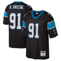 Punc C.Panthers #91 Kevin Greene Player Black Mitchell & Ness Legacy Replica Stitched Jerseys
