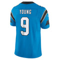 Punc C.Panthers #9 Bryce Young Blue Vapor F.U.S.E. Limited Stitched Jerseys