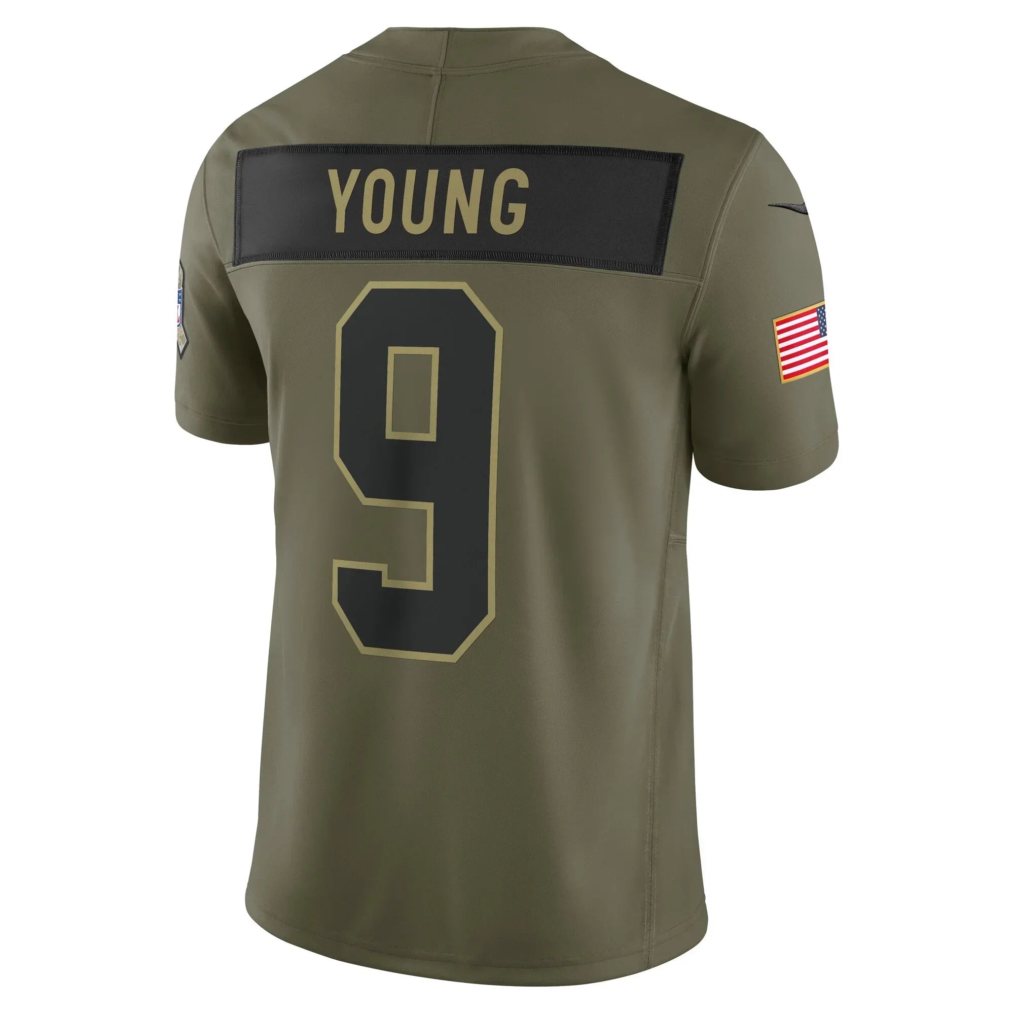 Punc C.Panthers #9 Bryce Young Olive 2025 Salute to Service Limited Stitched Jerseys