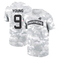 Punc C.Panthers #9 Bryce Young Player Arctic Camo Salute to Service T-Shirt Hoodies Stitched Jerseys