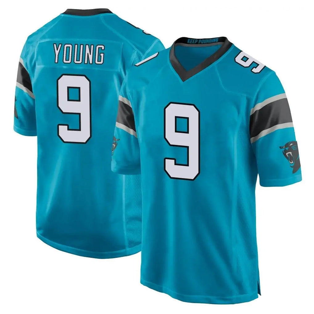Punc C.Panthers #9 Bryce Young Player Blue Game Stitched Jerseys