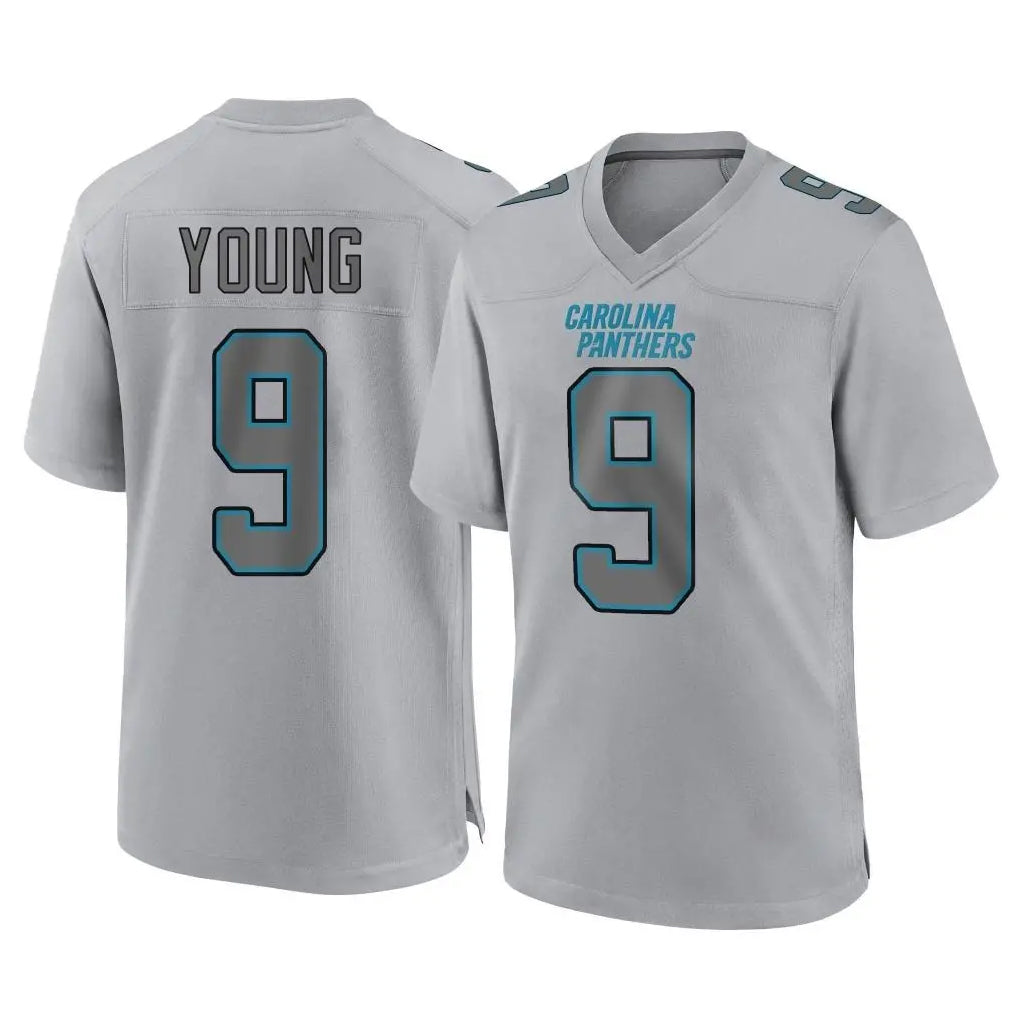 Punc C.Panthers #9 Bryce Young Player Gray Atmosphere Fashion Game Stitched Jerseys
