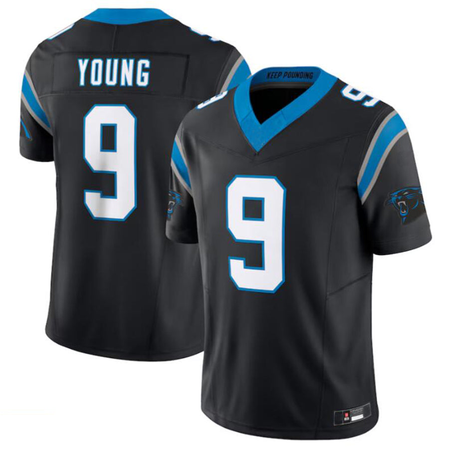 Punc C.Panthers #9 Bryce Young Black Vapor F.U.S.E. Limited Jersey American Stitched Jerseys