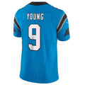 Punc C.Panthers #9 Bryce Young Blue Vapor F.U.S.E. Limited Jersey American Stitched Jersey