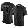 Punc C.Panthers #9 Bryce Young Player Black REFLECTIVE Limited Stitched Jerseys