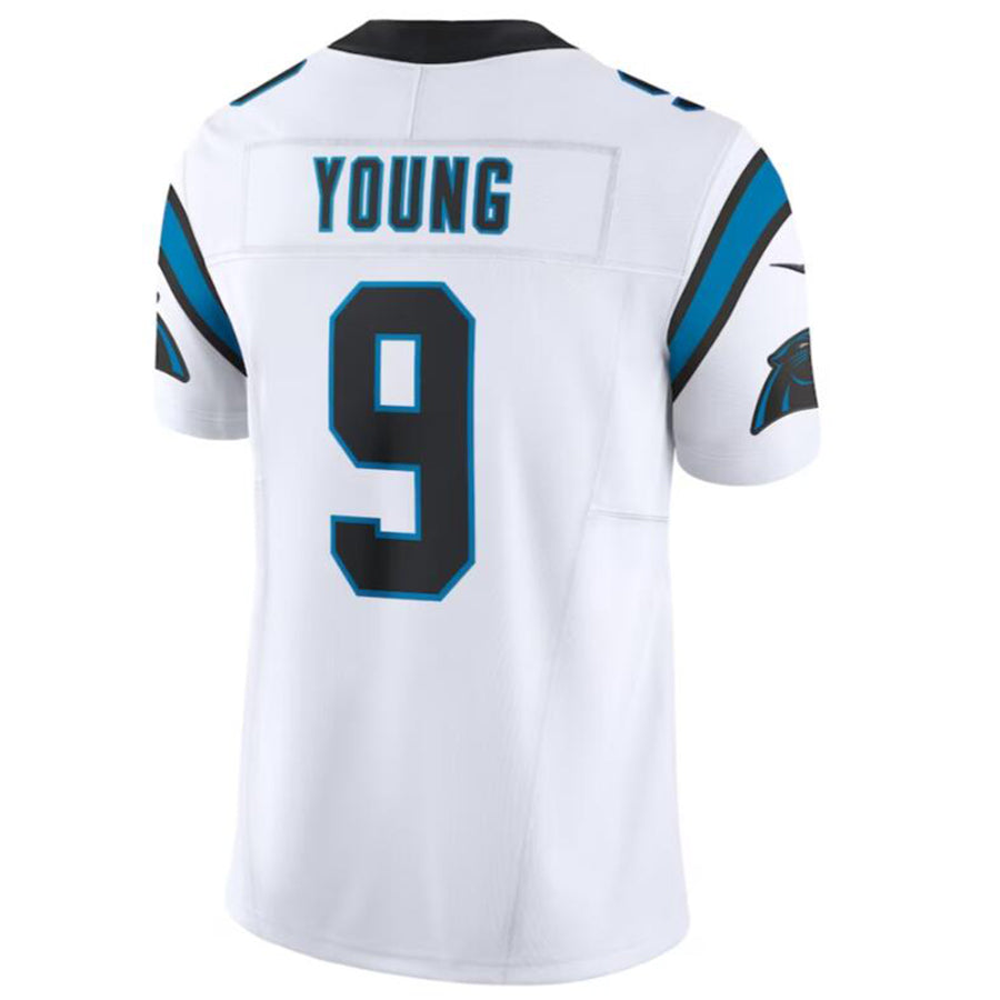 Punc C.Panthers #9 Bryce Young White Vapor F.U.S.E. Limited Jersey American Stitched Jerseys