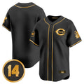 Punc C.Reds Black-Gold Vapor Premier Limited Home Blank Player Stitched Jerseys