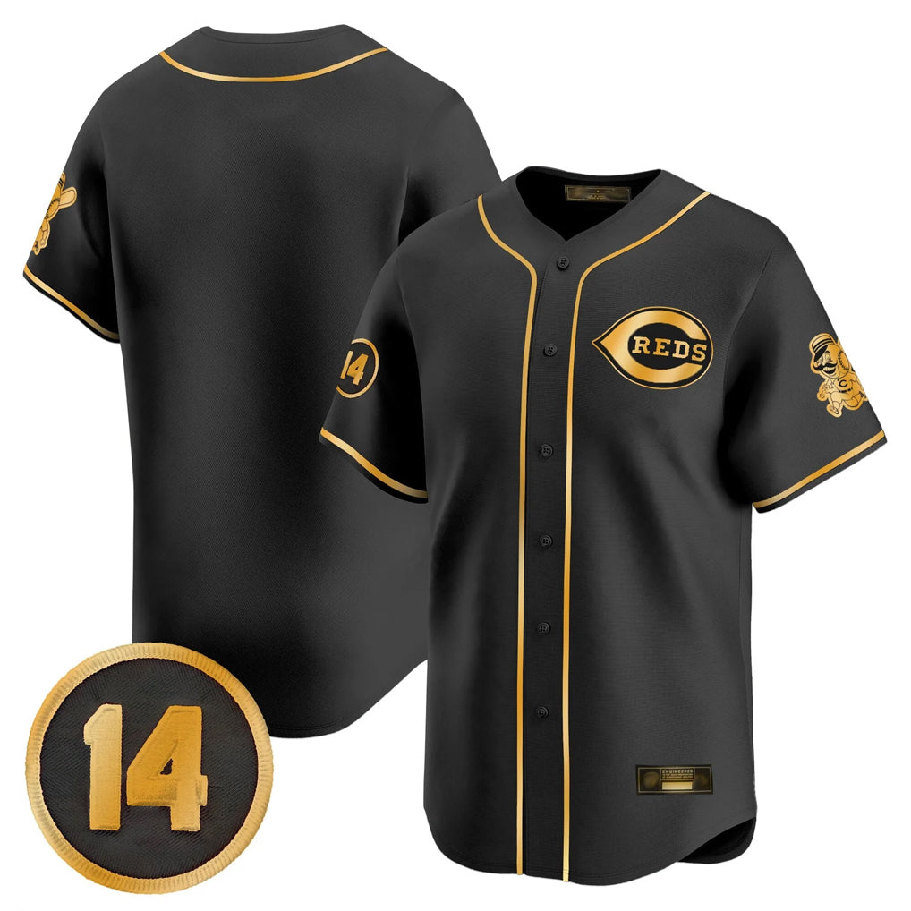 Punc C.Reds Black-Gold Vapor Premier Limited Home Blank Player Stitched Jerseys