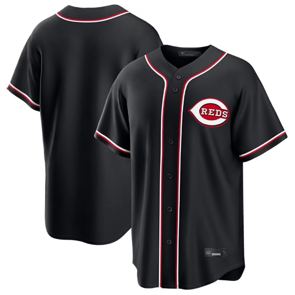Punc C.Reds Black Fashion Out Home Game Blank Player Stitched Jerseys