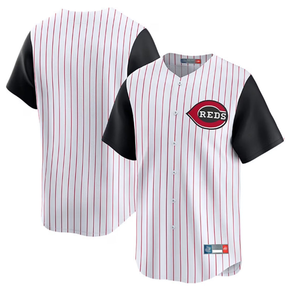 Punc C.Reds White Black Stripe Field of Dreams Game Home Blank Player Stitched Jerseys