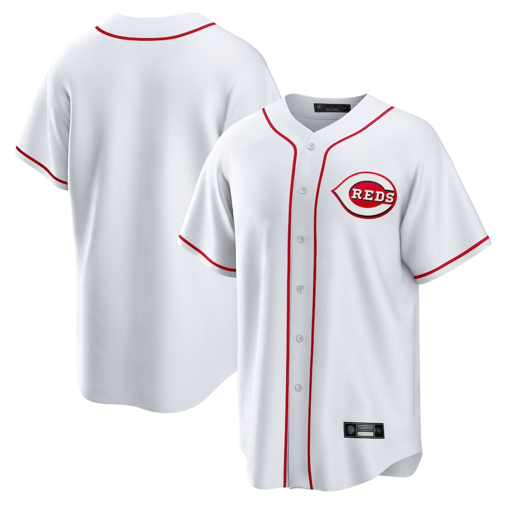 Punc C.Reds White Game Home Blank Player Stitched Jerseys