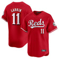 Punc C.Reds #11 Barry Larkin Player Red Home Limited Stitched Jerseys