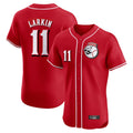 Punc C.Reds #11 Barry Larkin Player Red Limited Elite Home Game Stitched Jerseys
