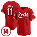Punc C.Reds #11 Barry Larkin Player Red Vapor Premier Limited Home Stitched Jerseys