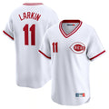 Punc C.Reds #11 Barry Larkin Player White Cooperstown Collection Limited T-shirt Home Stitched Jerseys