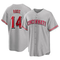 Punc C.Reds #14 Pete Rose Player Gray Home Game Stitched Jerseys