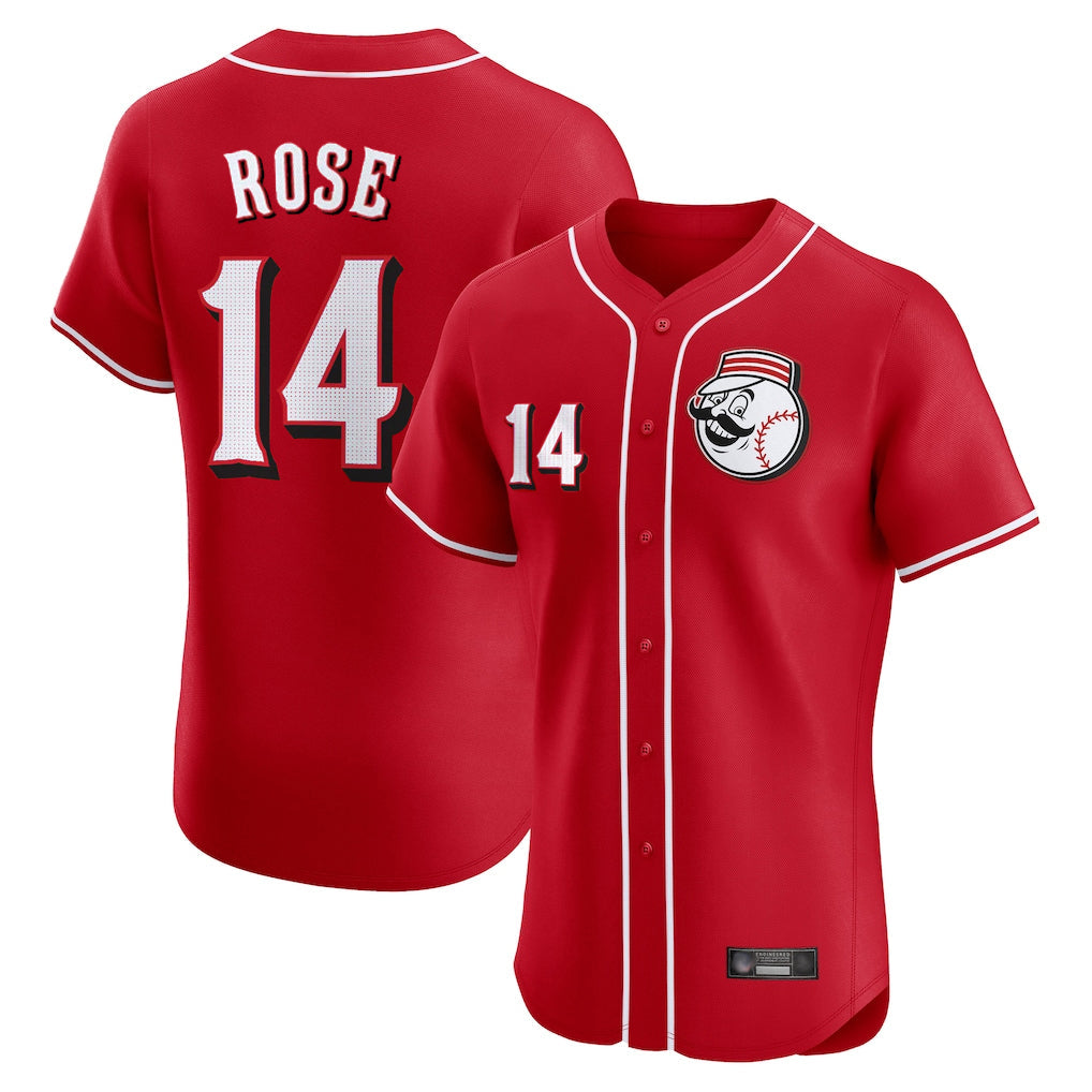 Punc C.Reds #14 Pete Rose Player Red Limited Elite Home Game Stitched Jerseys