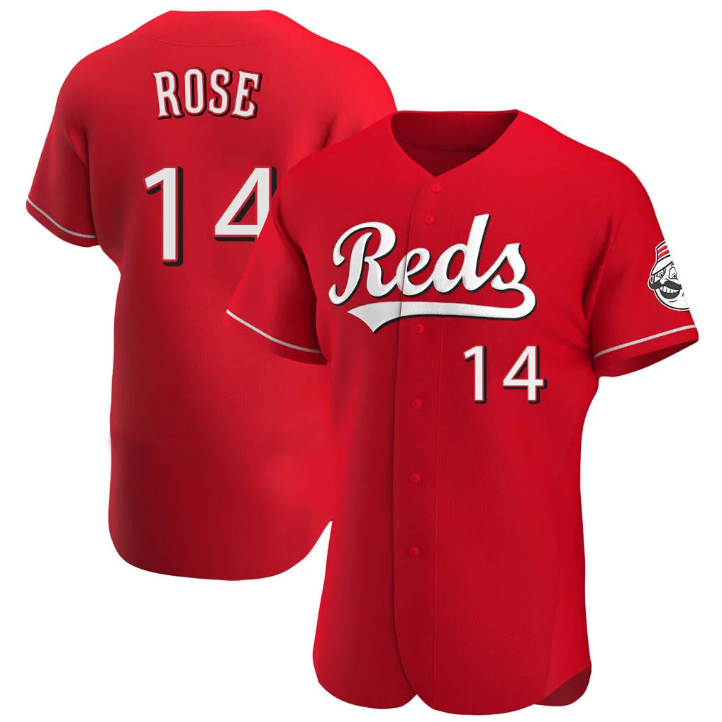 Punc C.Reds #14 Pete Rose Player Red Limited Elite Home Stitched Jerseys