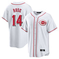 Punc C.Reds #14 Pete Rose Player White Game Home Stitched Jerseys