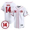 Punc C.Reds #14 Pete Rose Player White Vapor Premier Limited Home Stitched Jerseys