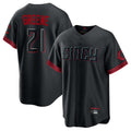 Punc C.Reds #21 Hunter Greene Player Black City Connect Home Game Stitched Jerseys