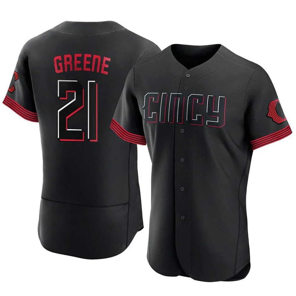 Punc C.Reds #21 Hunter Greene Player Black City Connect Limited Elite Home Stitched Jerseys