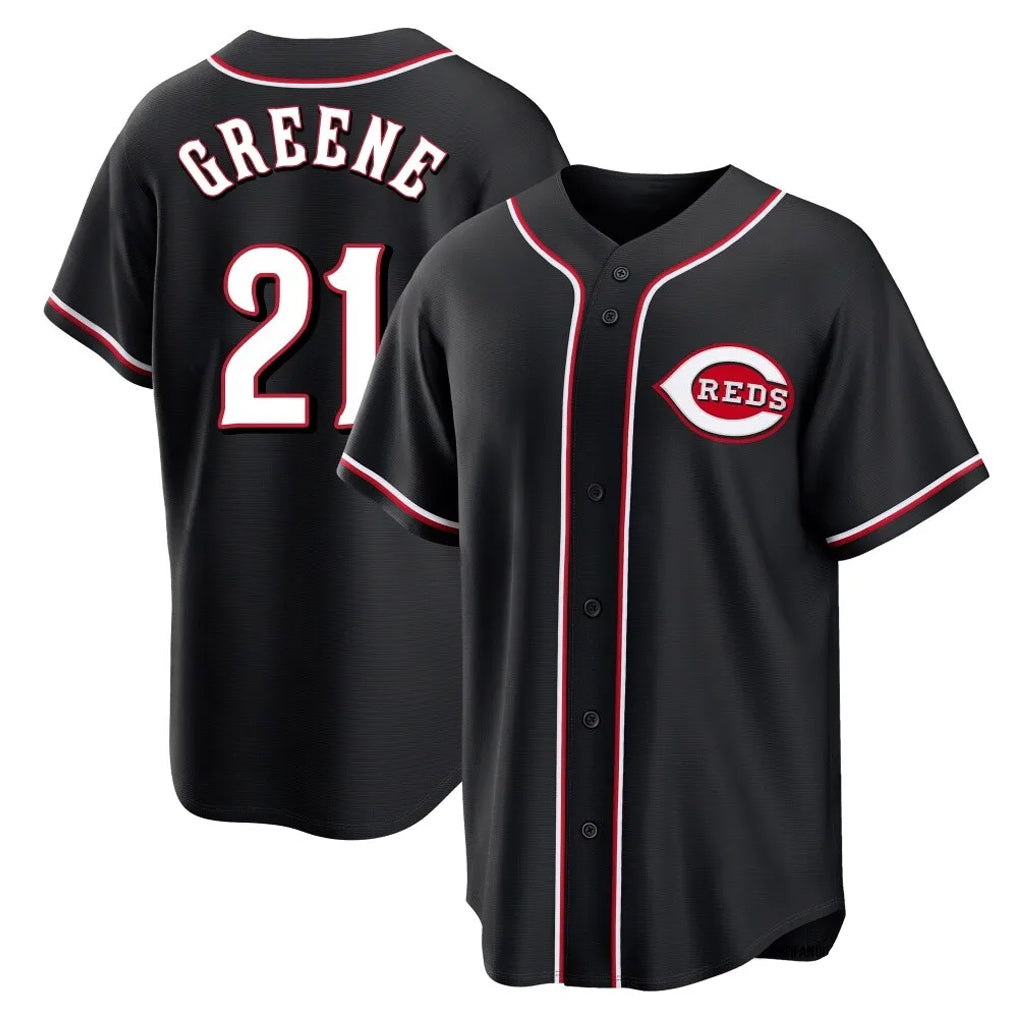Punc C.Reds #21 Hunter Greene Player Black Fashion Out Home Game Stitched Jerseys