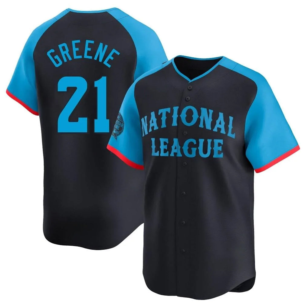 Punc C.Reds #21 Hunter Greene Player Navy Limited National League All-Star Game Stitched Jerseys
