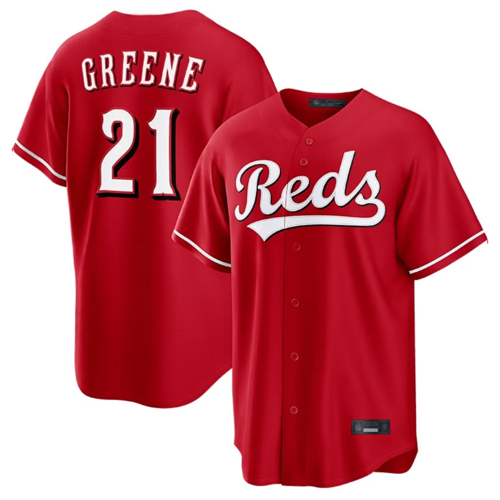 Punc C.Reds #21 Hunter Greene Player Red Home Game Stitched Jerseys