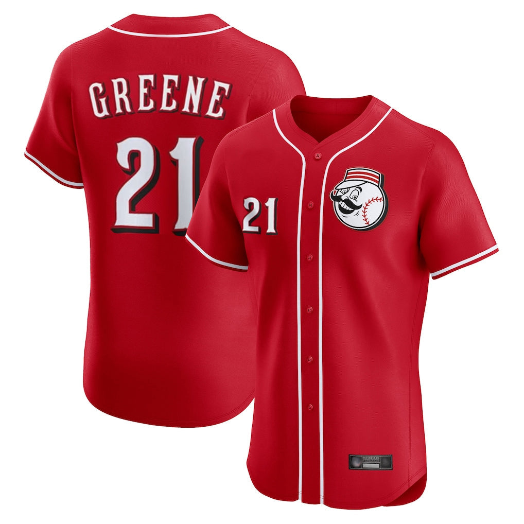 Punc C.Reds #21 Hunter Greene Player Red Limited Elite Home Game Stitched Jerseys