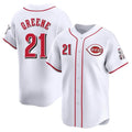 Punc C.Reds #21 Hunter Greene Player White Home Limited Stitched Jerseys