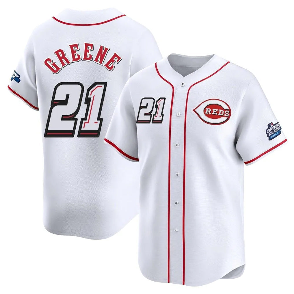Punc C.Reds #21 Hunter Greene Player White Speedway Classic Home Limited Stitched Jerseys