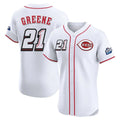 Punc C.Reds #21 Hunter Greene Player White Speedway Classic Limited Elite Home Stitched Jerseys