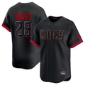 Punc C.Reds #28 Eugenio Su¨¢rez Player Black City Connect Home Limited Stitched Jerseys
