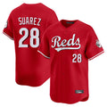 Punc C.Reds #28 Eugenio Su¨¢rez Player Red Home Limited Stitched Jerseys