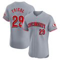 Punc C.Reds #29 TJ Friedl Player Gray Limited Elite Home Stitched Jerseys