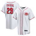 Punc C.Reds #29 TJ Friedl Player White Game Home Stitched Jerseys