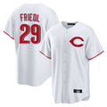 Punc C.Reds #29 TJ Friedl Player White Home Game Stitched Jerseys