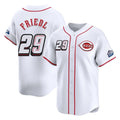 Punc C.Reds #29 TJ Friedl Player White Speedway Classic Home Limited Stitched Jerseys