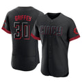 Punc C.Reds #30 Ken Griffey Player Black City Connect Limited Elite Home Stitched Jerseys