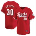 Punc C.Reds #30 Ken Griffey Player Red Home Limited Stitched Jerseys