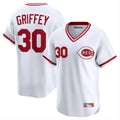 Punc C.Reds #30 Ken Griffey Player White Cooperstown Collection Limited T-shirt Home Stitched Jerseys