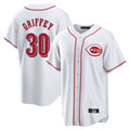 Punc C.Reds #30 Ken Griffey Player White Game Home Stitched Jerseys
