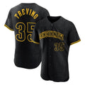 Punc C.Reds #35 Jose Trevino Player Black Snake Skin City Limited Elite Home Stitched Jerseys